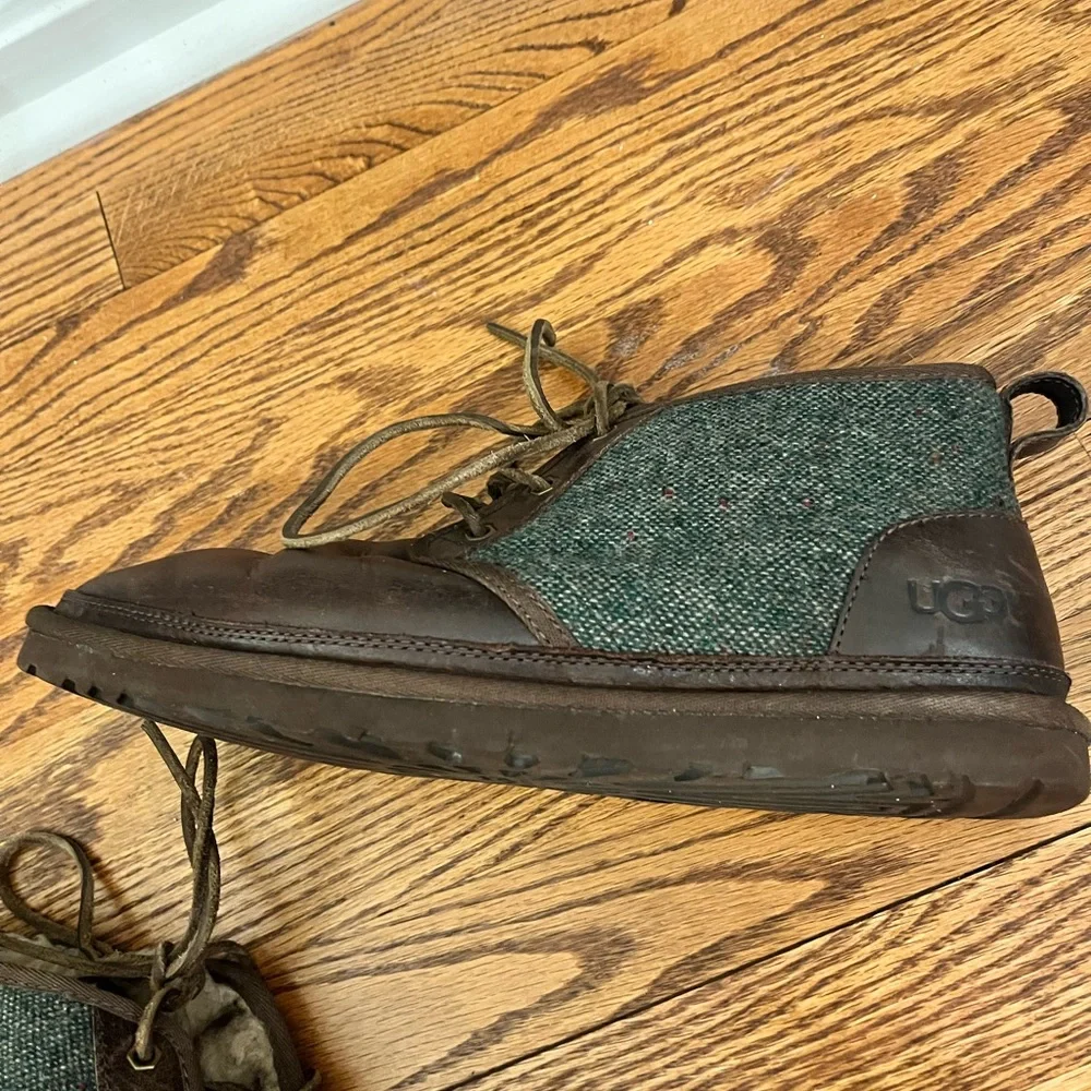 GUC UGG Neumel Woolrich Donegal Leather Sheepwool Chukka Boots